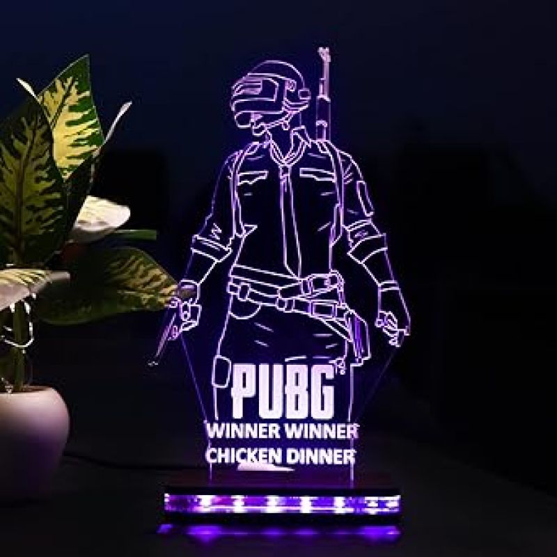 PUBG Led Night Lamp 16 Color Changing Light with Remote Control Gift For PUBG Lover & Game Room Decor